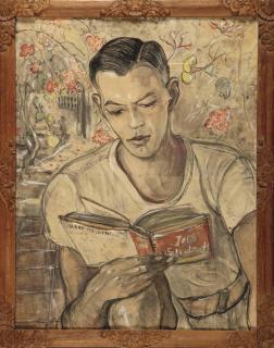 adrien jean le mayeur de merpres reading a book 